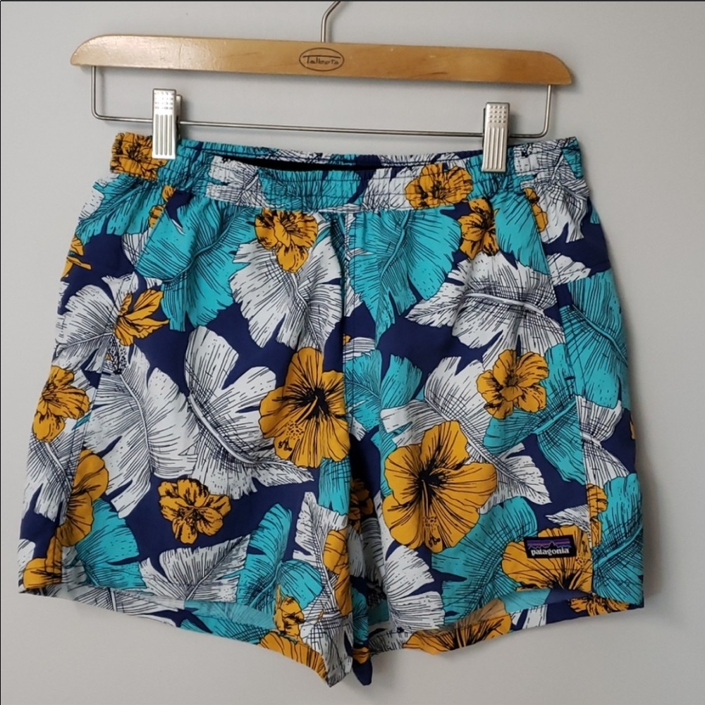 Patagonia Baggies Shorts Best Fronds Channel Blue